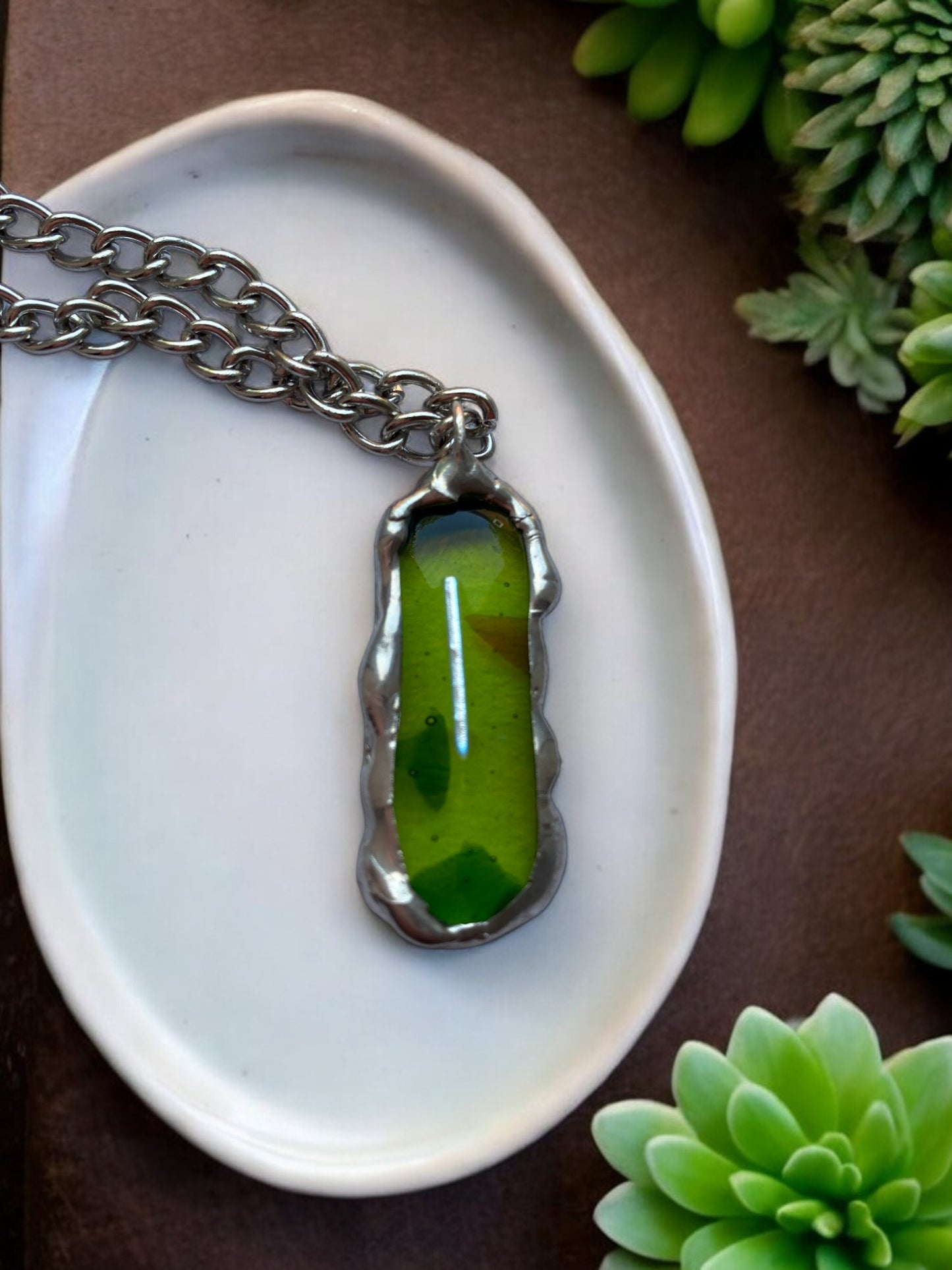 Slime Portal | Fused Glass O Ring Necklace