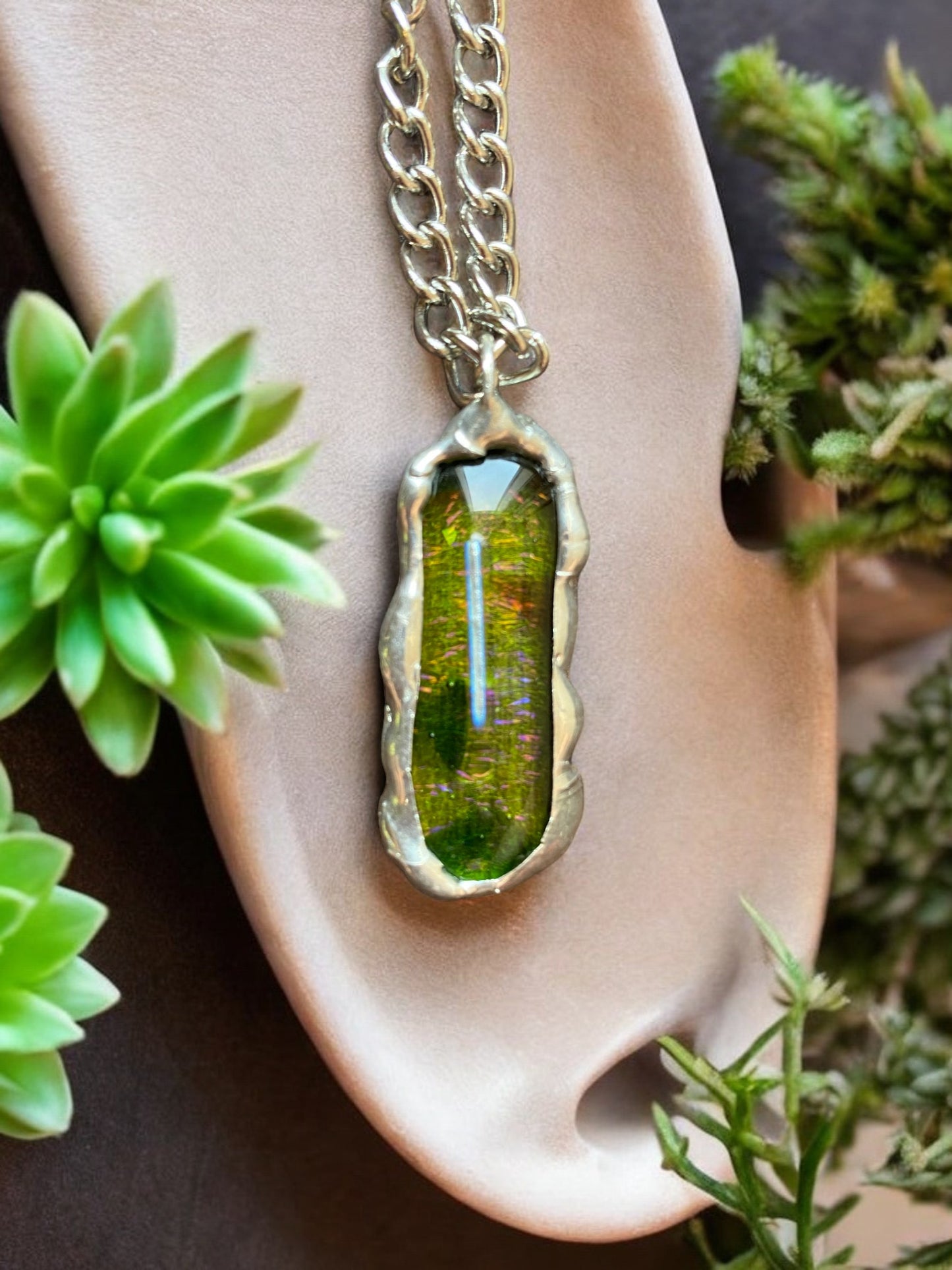 Slime Portal | Fused Glass O Ring Necklace