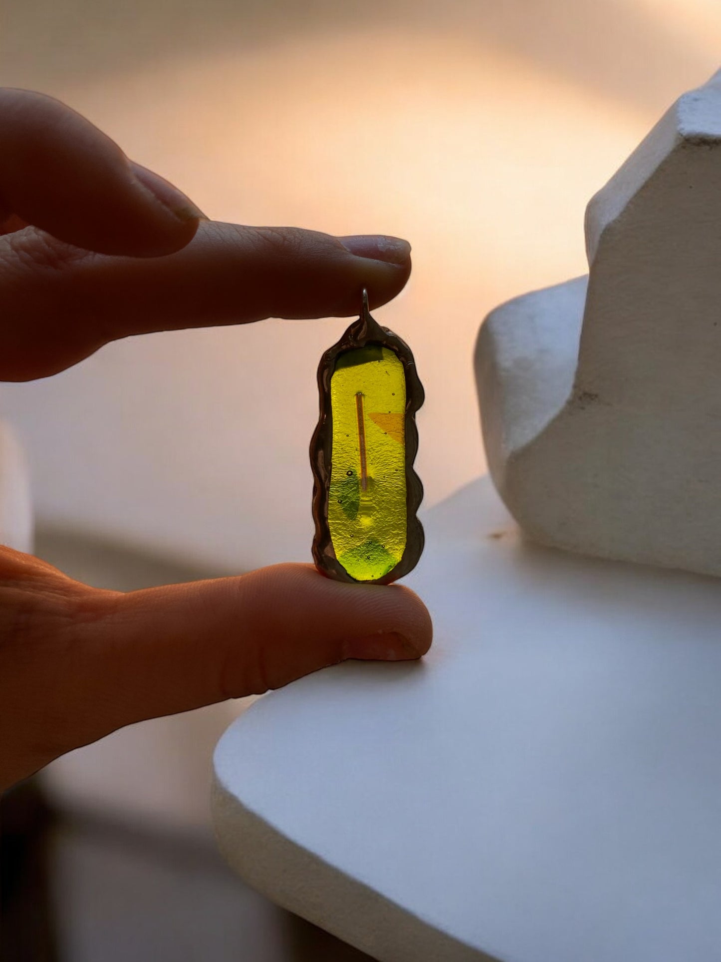 Slime Portal | Fused Glass O Ring Necklace