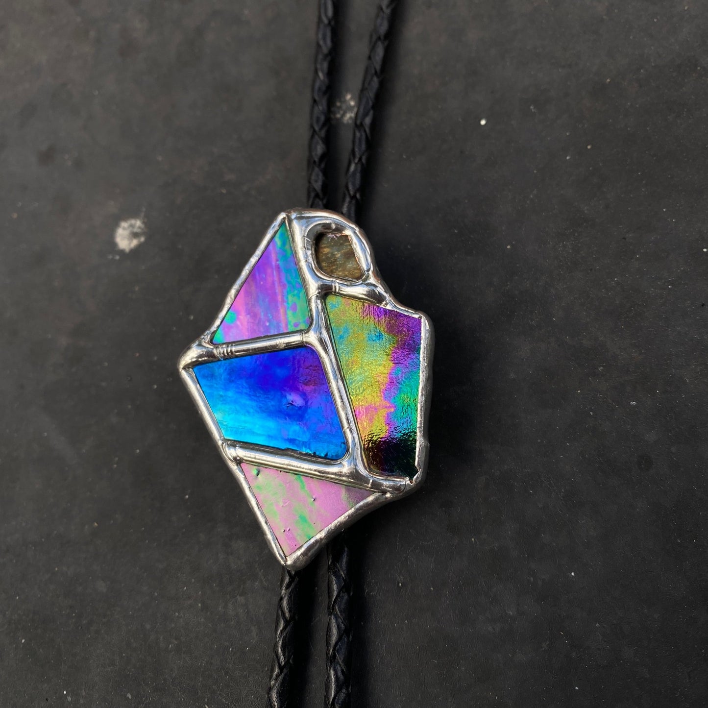 Shatter Realm Stained Glass Bolo Tie