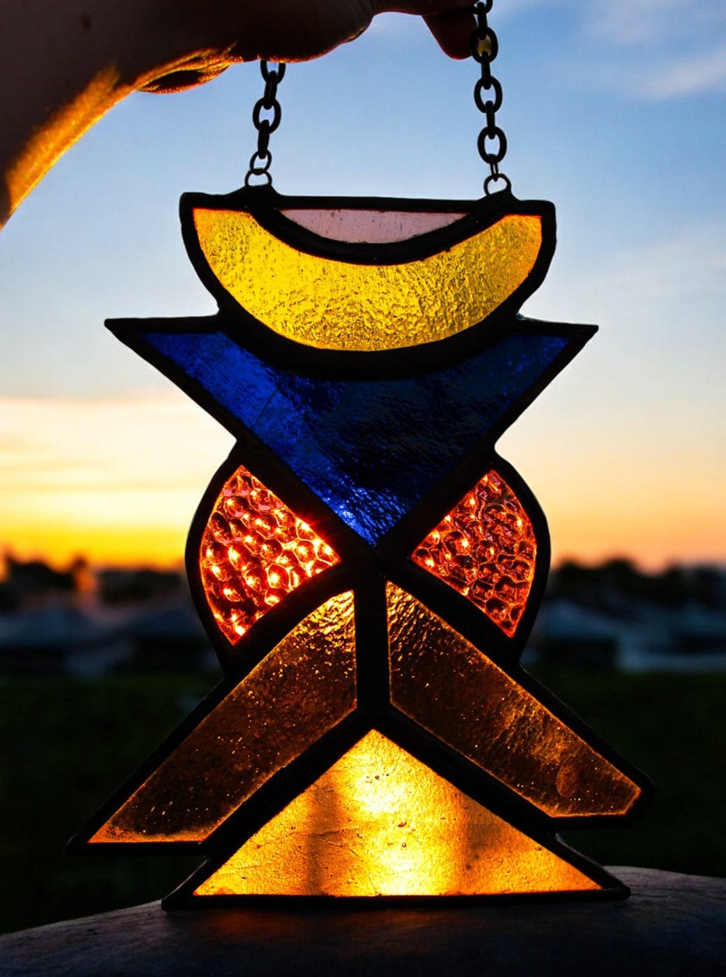 Equinox Totem Stained Glass Amulet