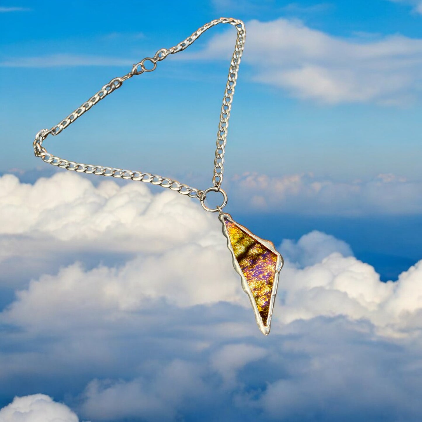 Starburst Shard | Stained Glass O Ring Necklace