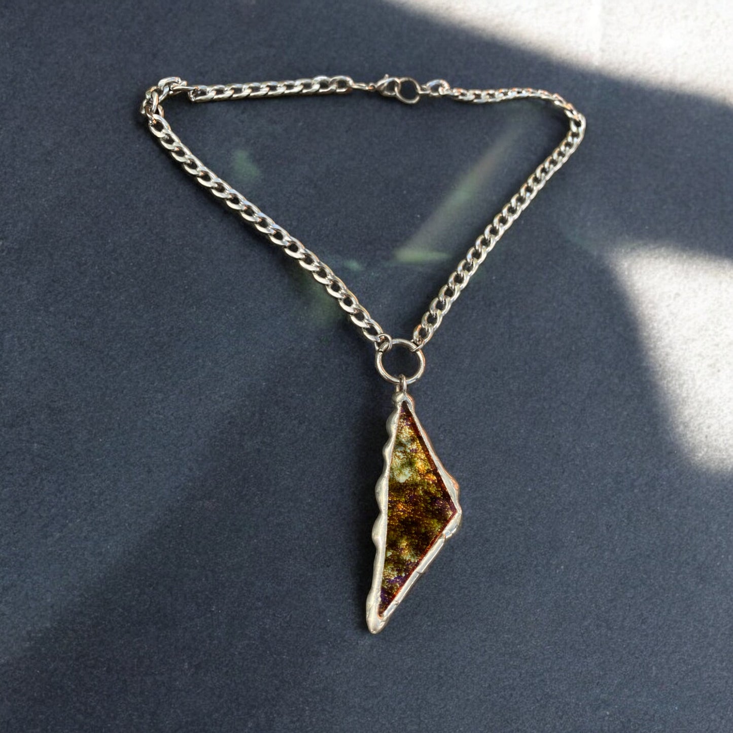 Starburst Shard | Stained Glass O Ring Necklace