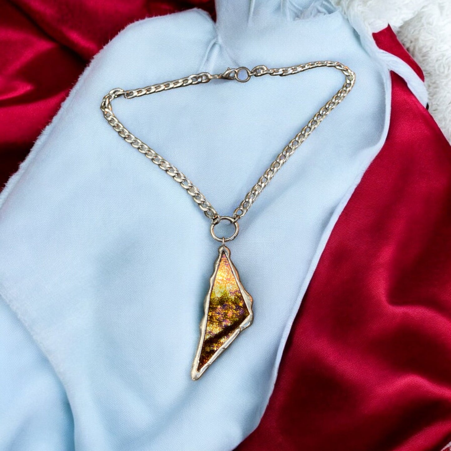 Starburst Shard | Stained Glass O Ring Necklace