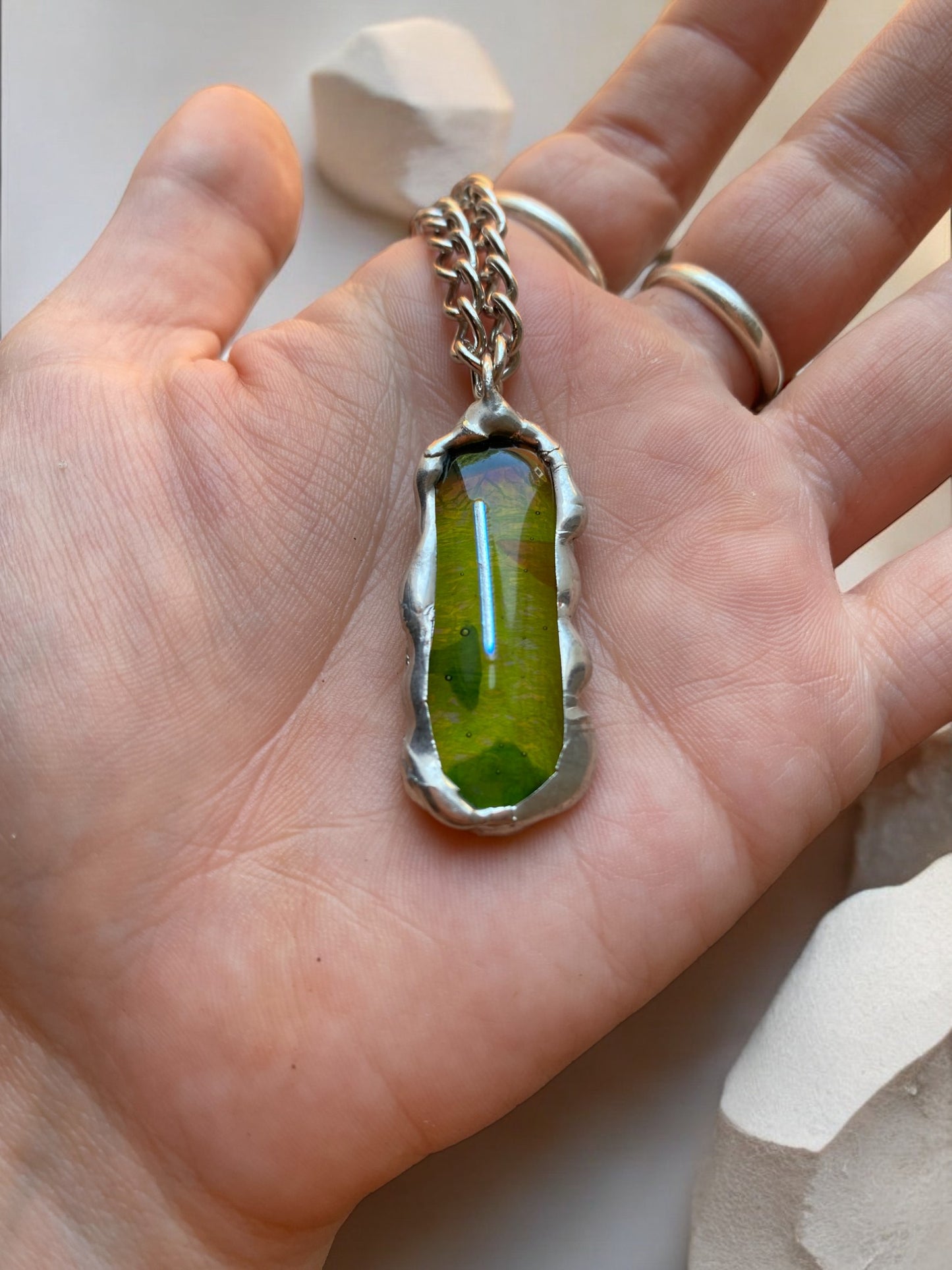 Slime Portal | Fused Glass O Ring Necklace