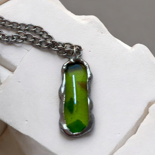 Slime Portal | Fused Glass O Ring Necklace