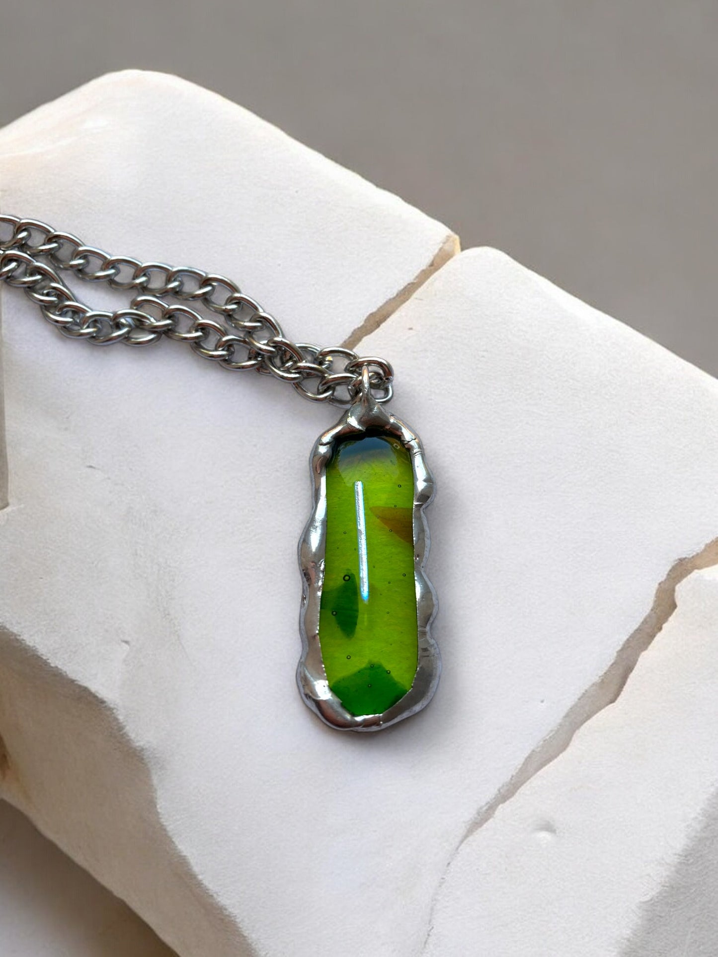 Slime Portal | Fused Glass O Ring Necklace