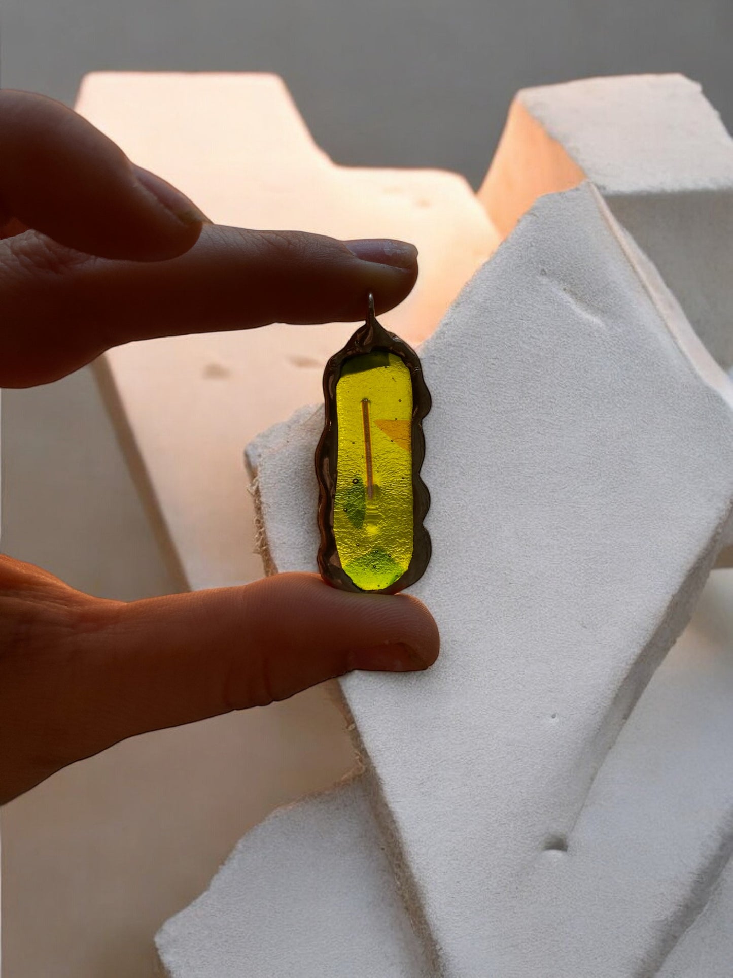 Slime Portal | Fused Glass O Ring Necklace