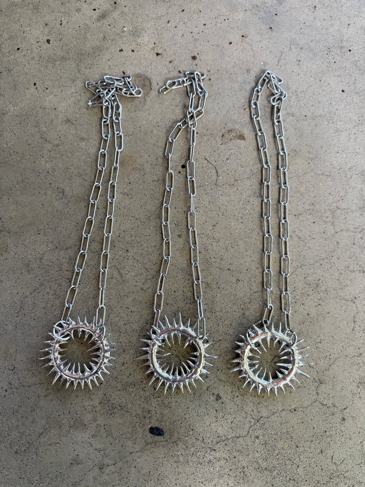 Spike Portal Choker Collar (made to order)- Handmade Brutalist Statement Necklace, Fantasy Jewelry, Gothic Jewelry