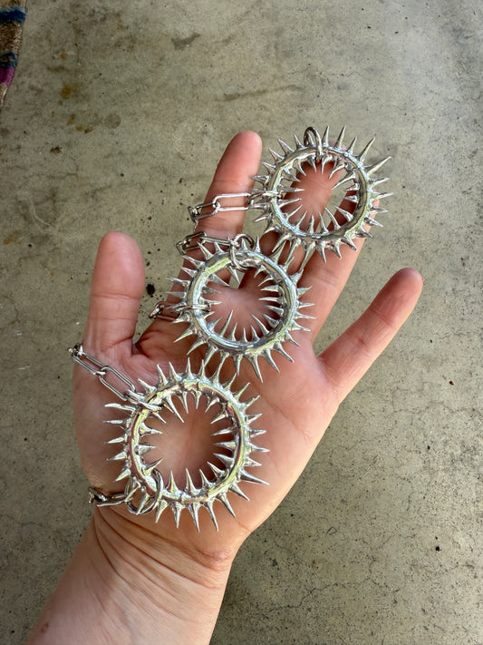 Spike Portal Choker Collar (made to order)- Handmade Brutalist Statement Necklace, Fantasy Jewelry, Gothic Jewelry