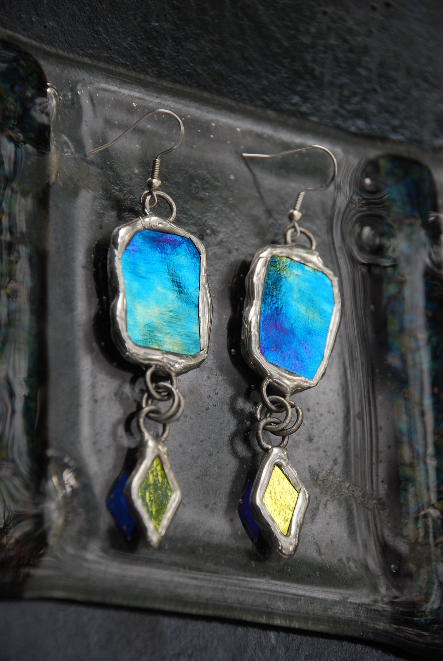 Daybreak Star Portals | Stained Glass Earrings