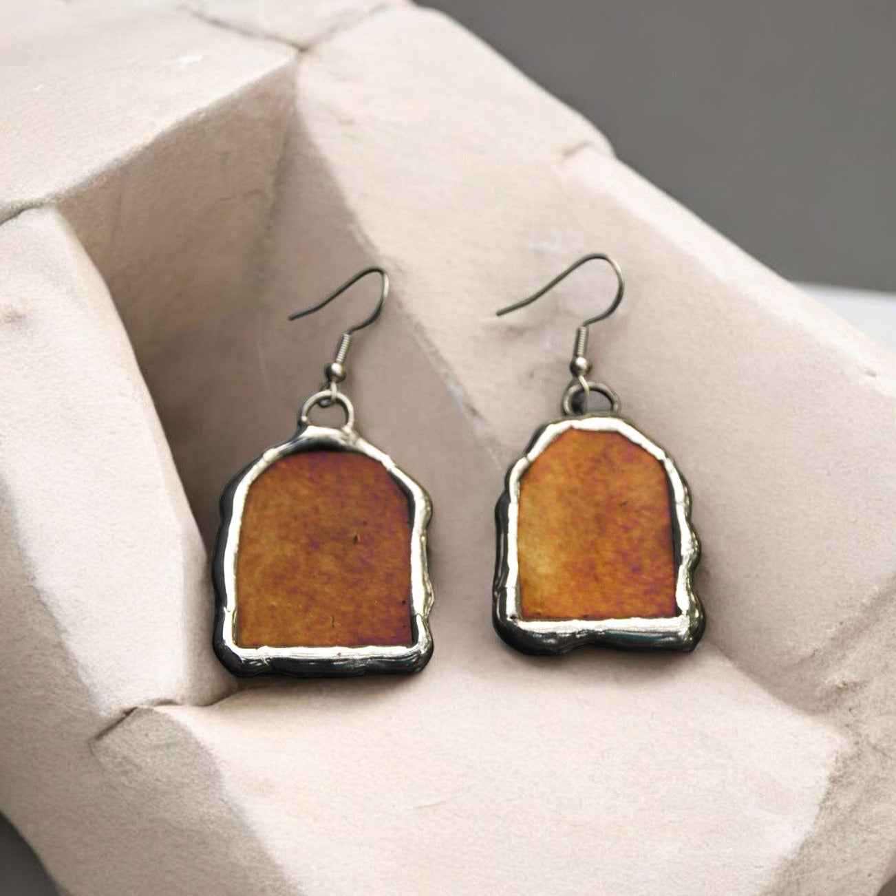 Aureate Portals | Stained Glass Earrings