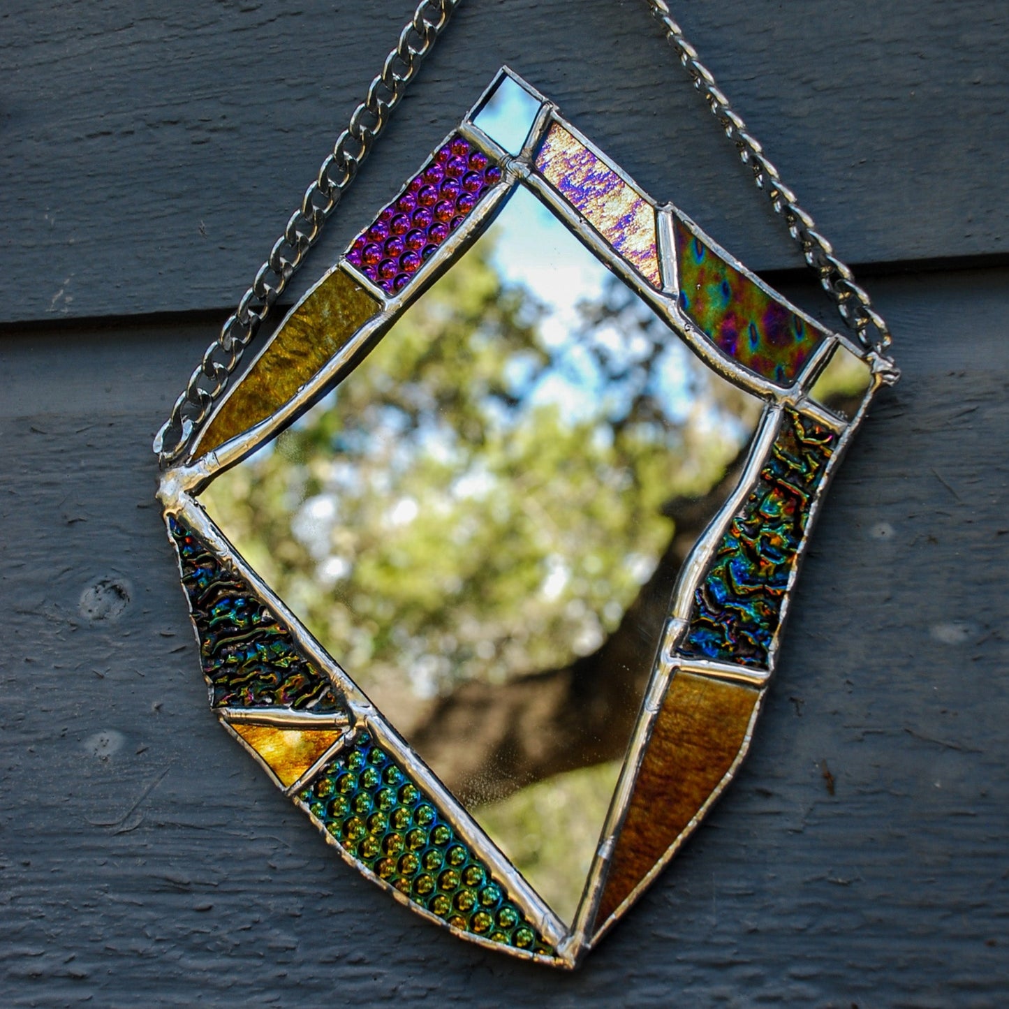 Stardust Stained Glass Mirror