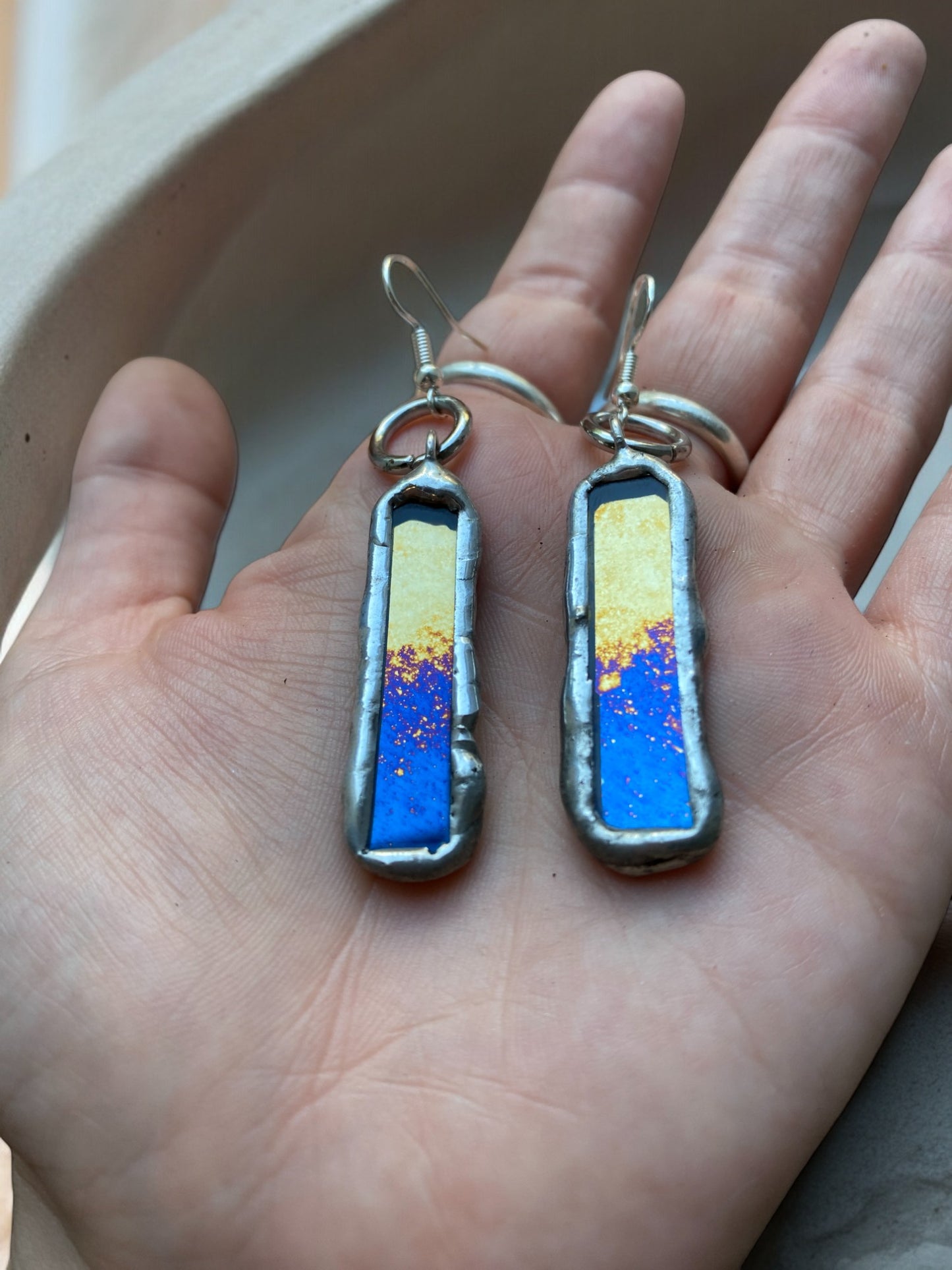 Cosmic Star Portals | Stained Glass Earrings