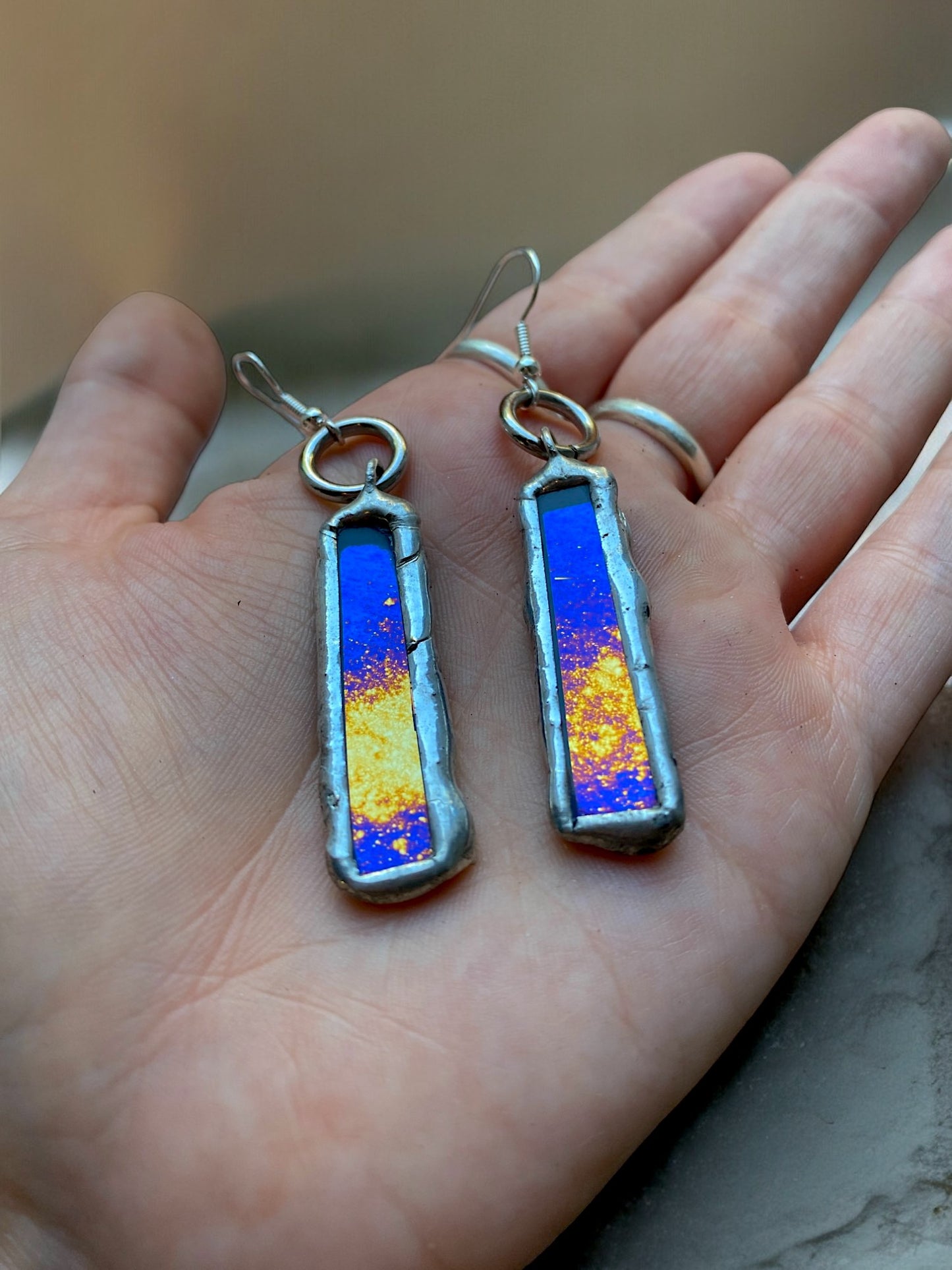 Celestial Star Portals | Stained Glass Earrings