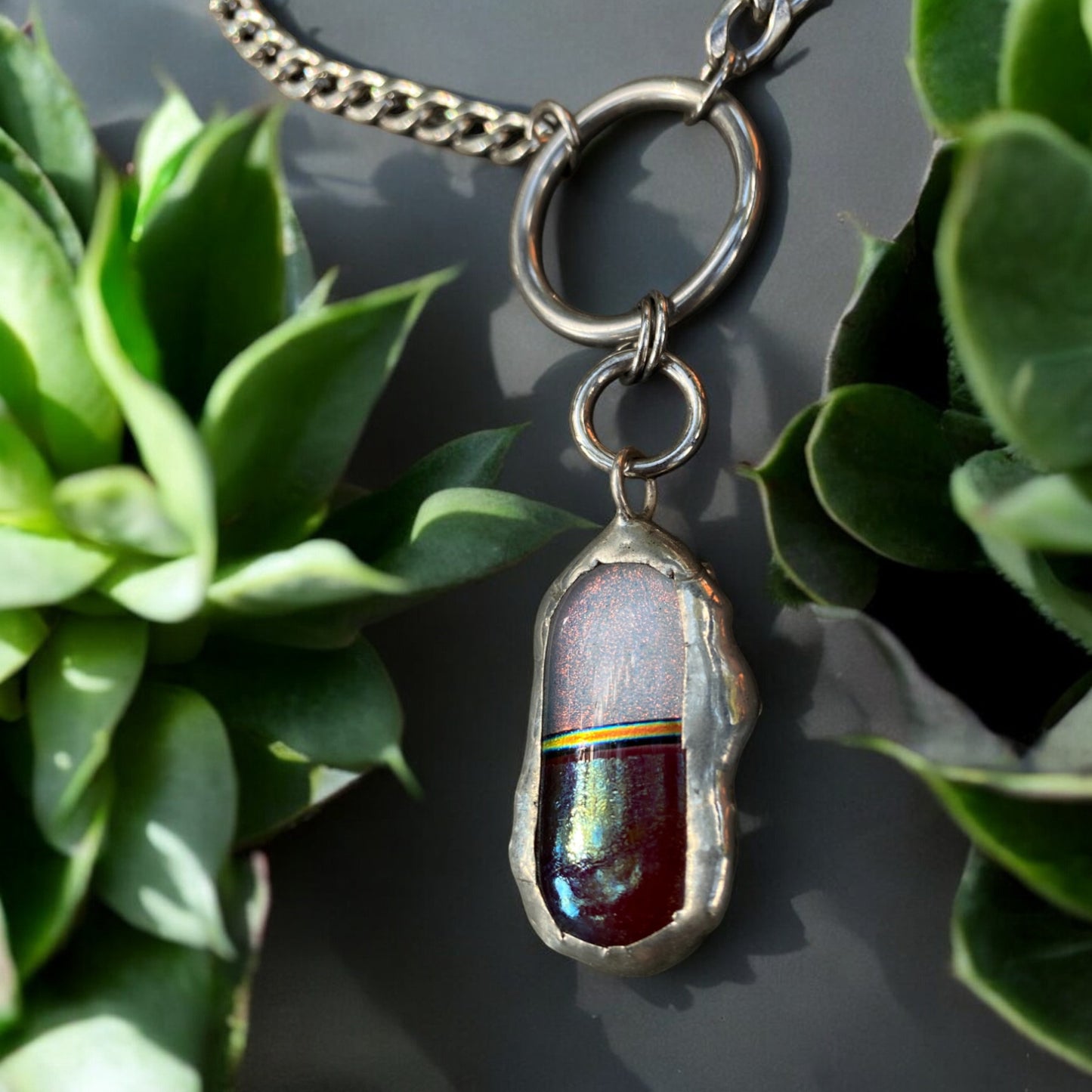 Horizon Portal | Fused Glass O Ring Necklace