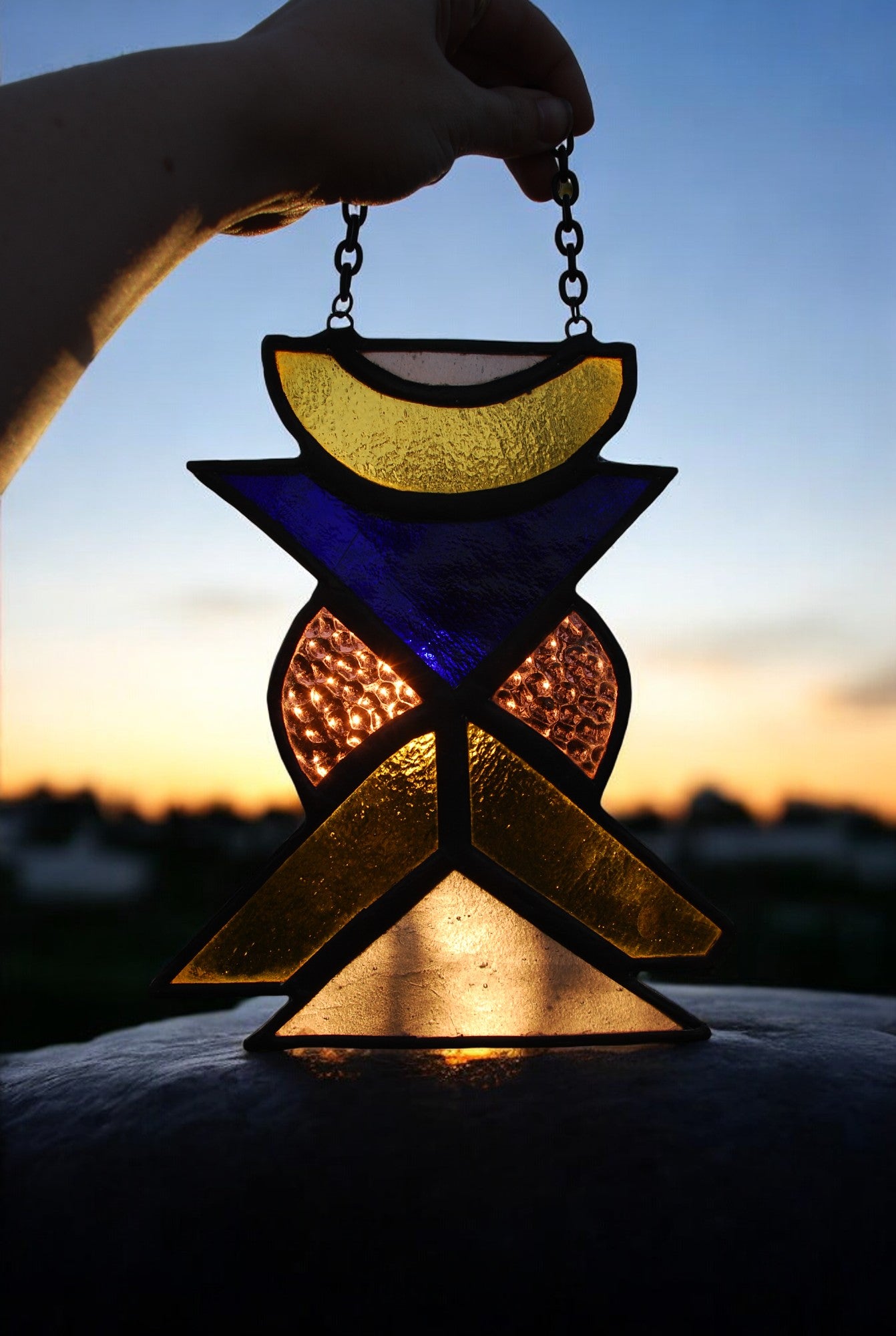 Equinox Totem Stained Glass Amulet