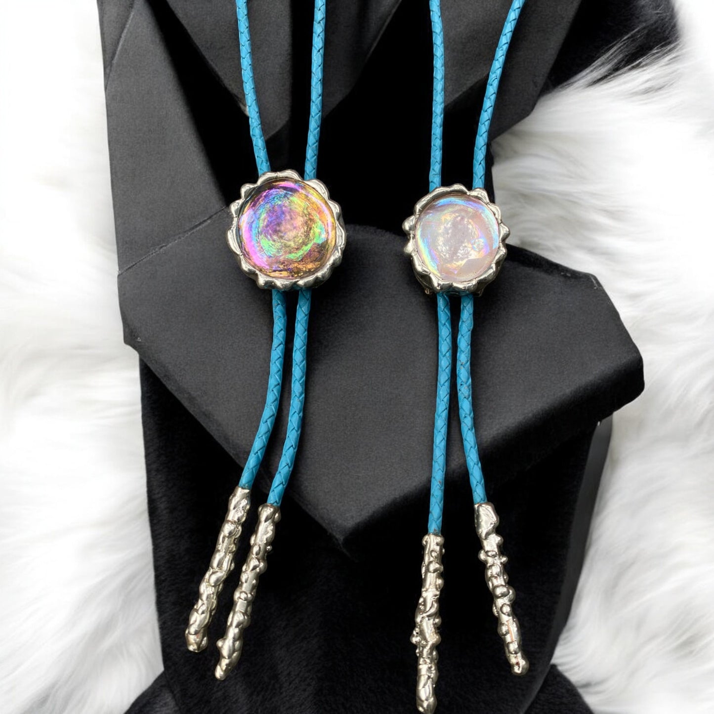 Angel Realm Stained Glass Bolo Tie