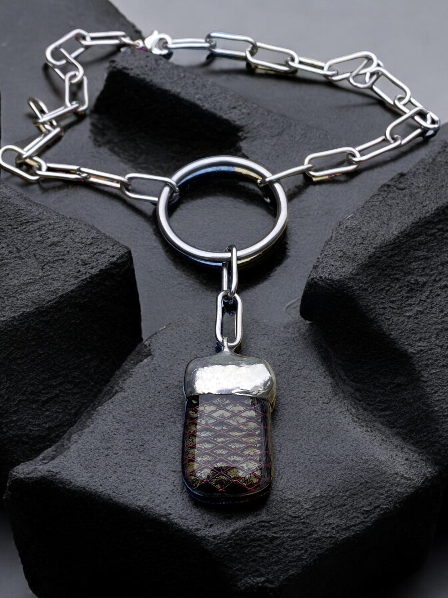 Cyber Spells O Ring Glass Choker