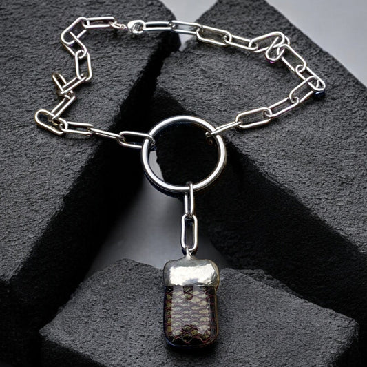 Cyber Spells O Ring Glass Choker