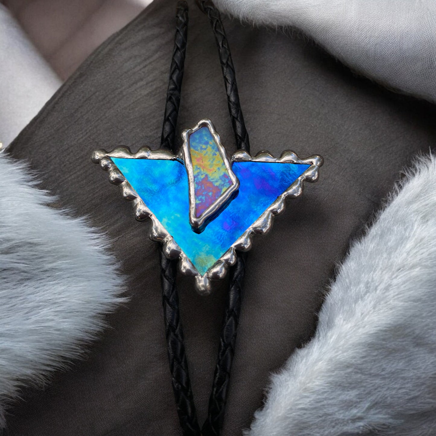 Mind Drip Stained Glass Bolo Tie