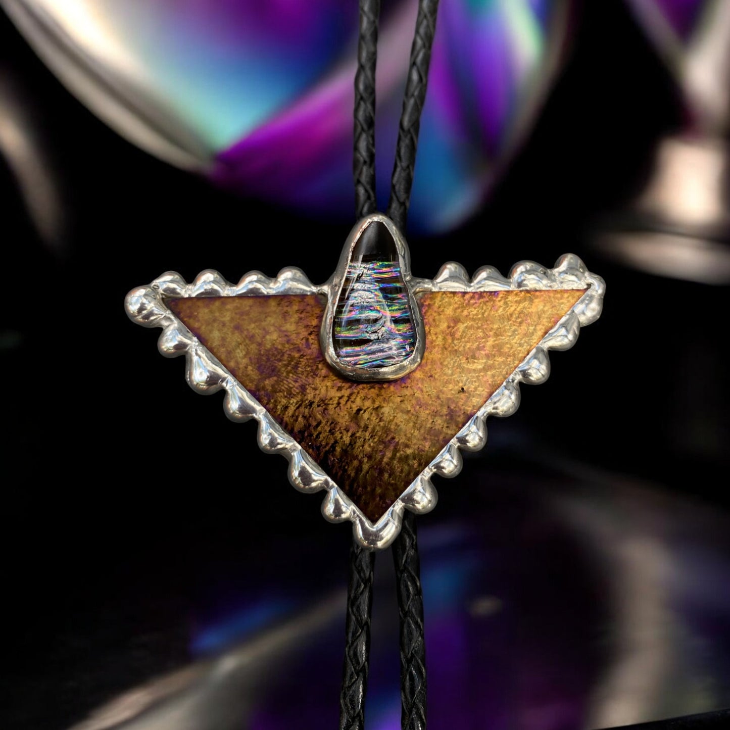 Sun Dappled Stained Glass Bolo Tie