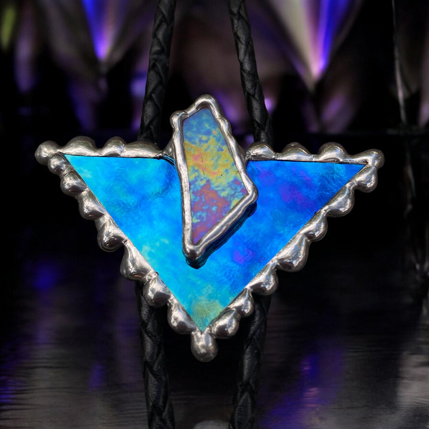 Mind Drip Stained Glass Bolo Tie