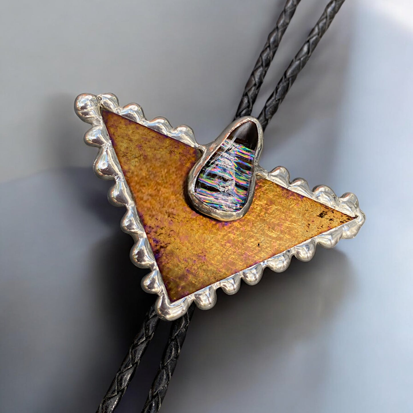 Sun Dappled Stained Glass Bolo Tie