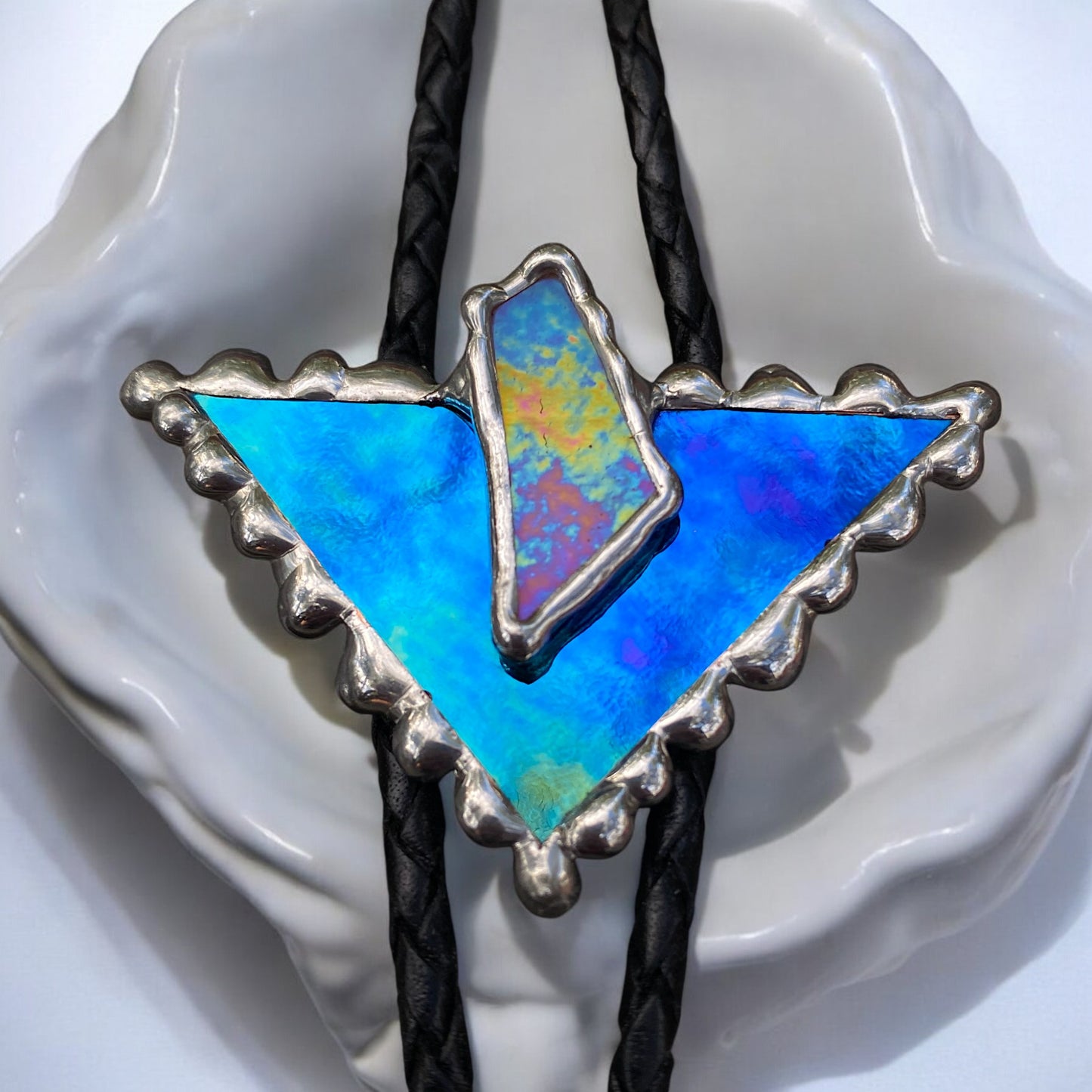 Mind Drip Stained Glass Bolo Tie