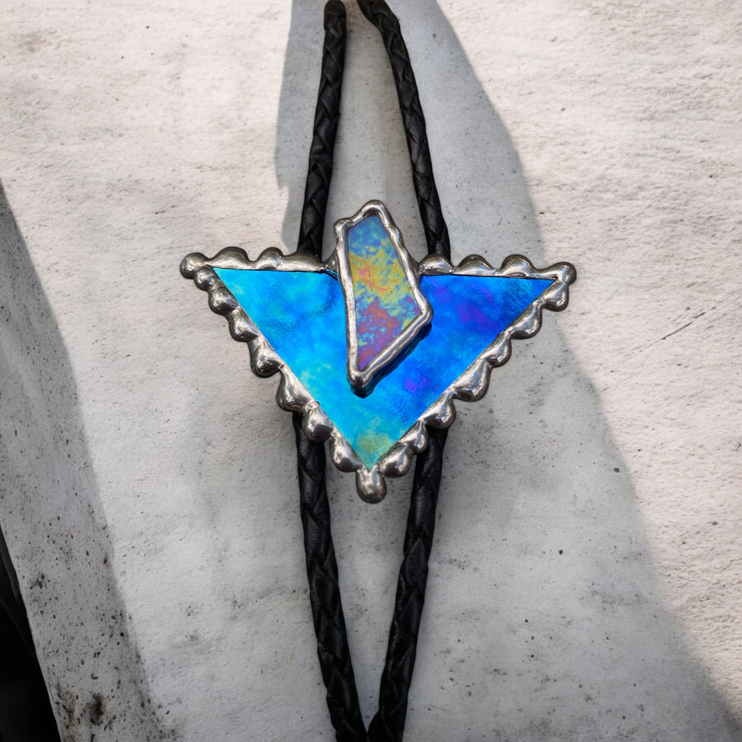 Mind Drip Stained Glass Bolo Tie