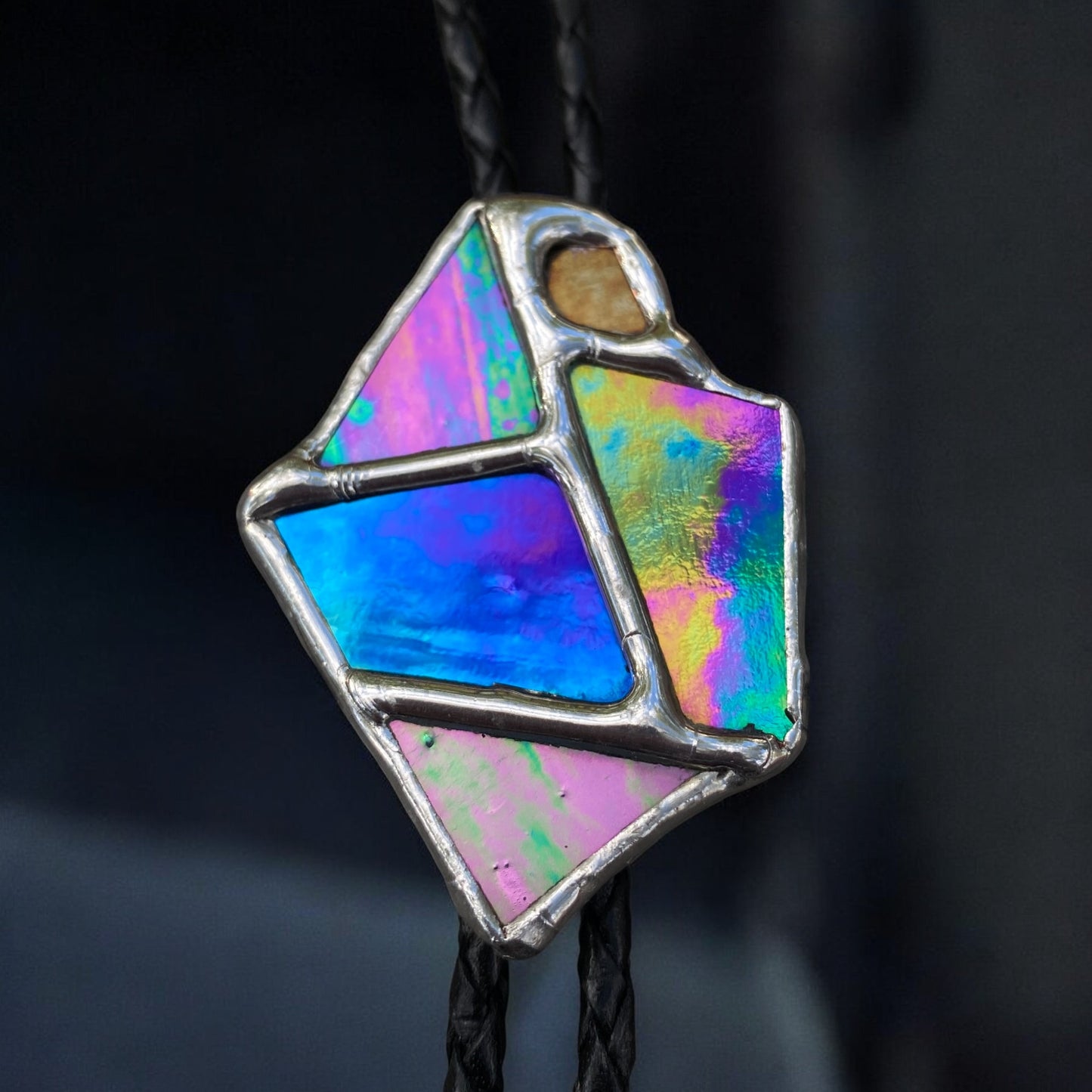 Shatter Realm Stained Glass Bolo Tie