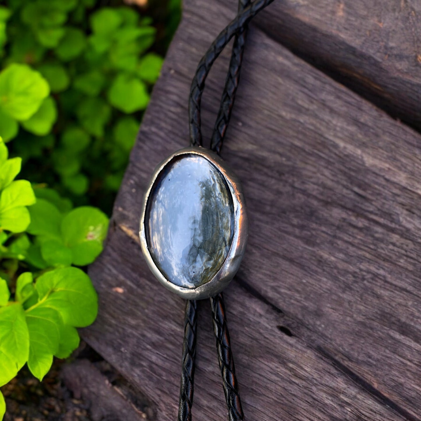 Chrome Realm Stained Glass Bolo Tie