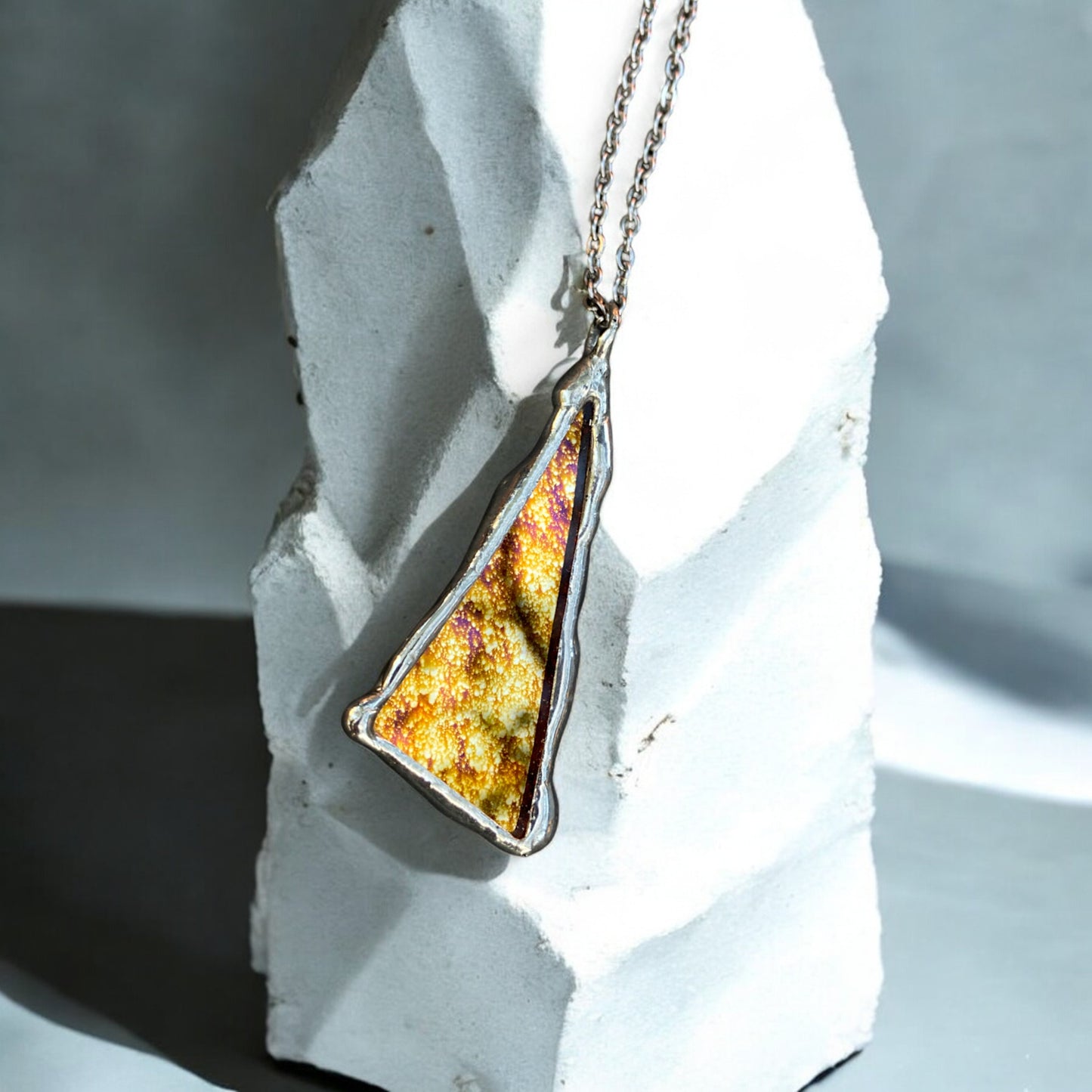 Starlight Shard | Stained Glass Pendant Necklace