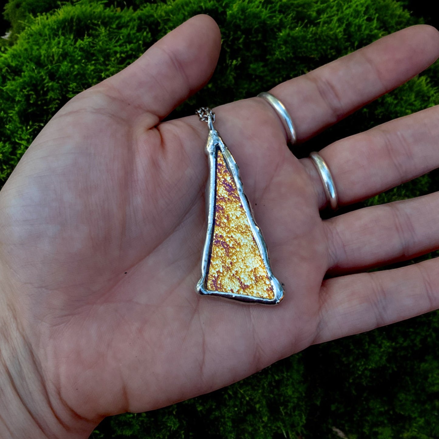 Starlight Shard | Stained Glass Pendant Necklace