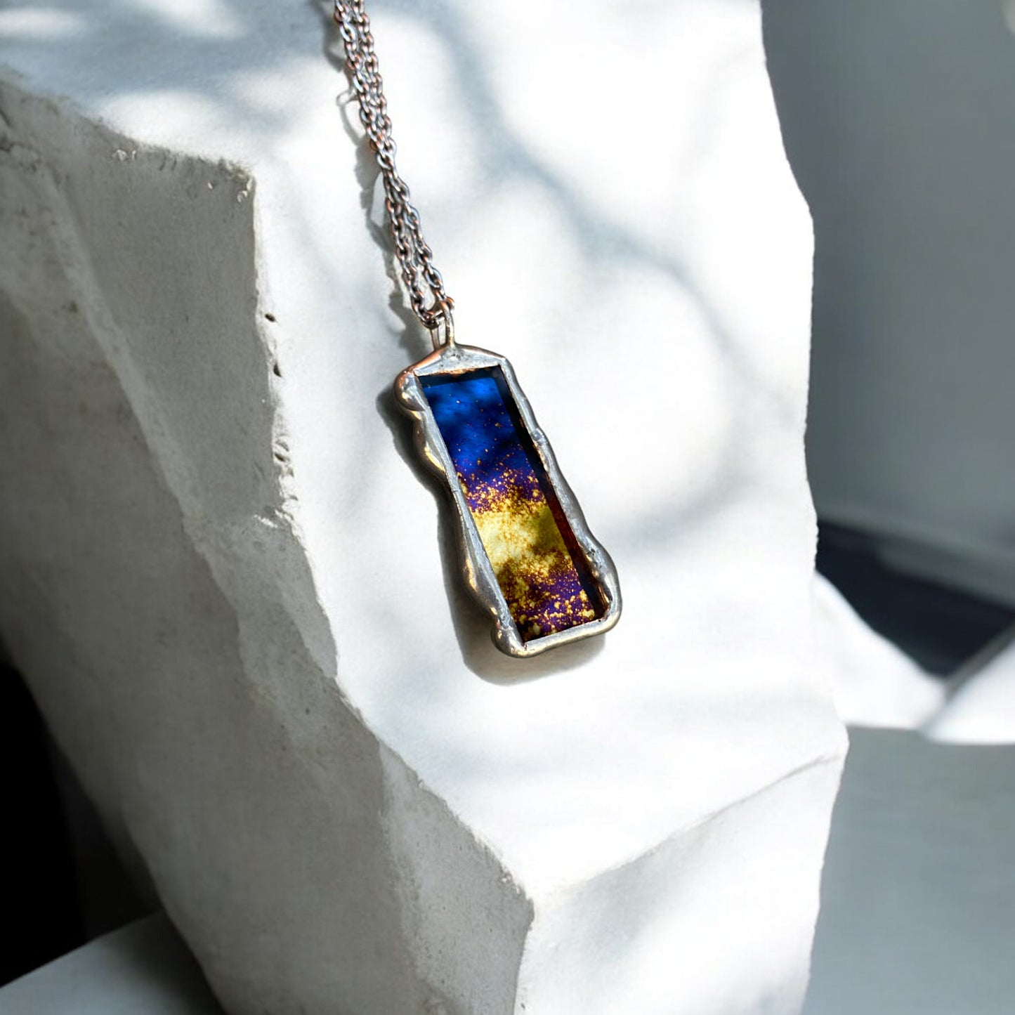 Exploding Star Portal | Stained Glass Pendant Necklace