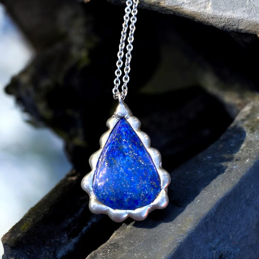 Lapis Teardrop Necklace