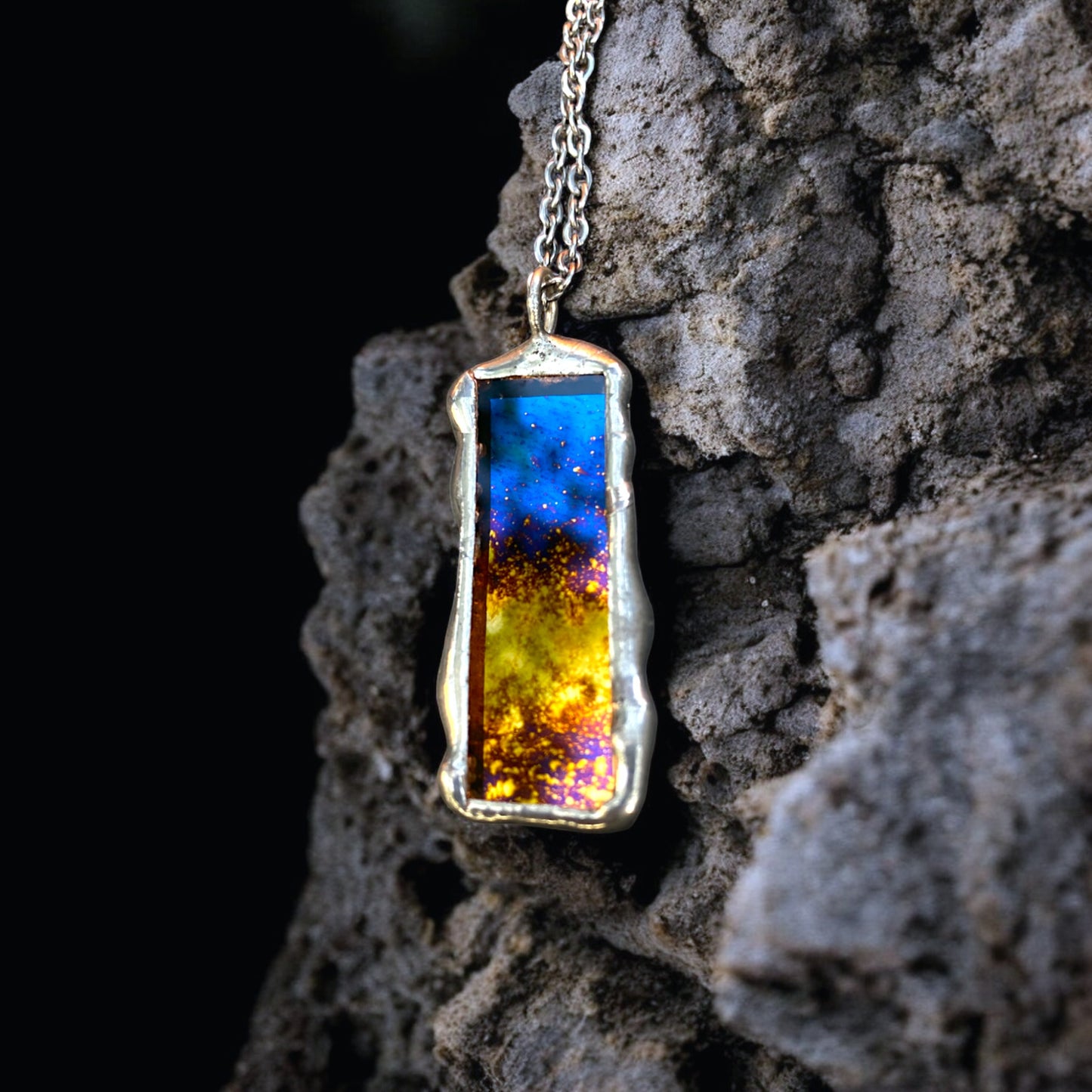 Exploding Star Portal | Stained Glass Pendant Necklace