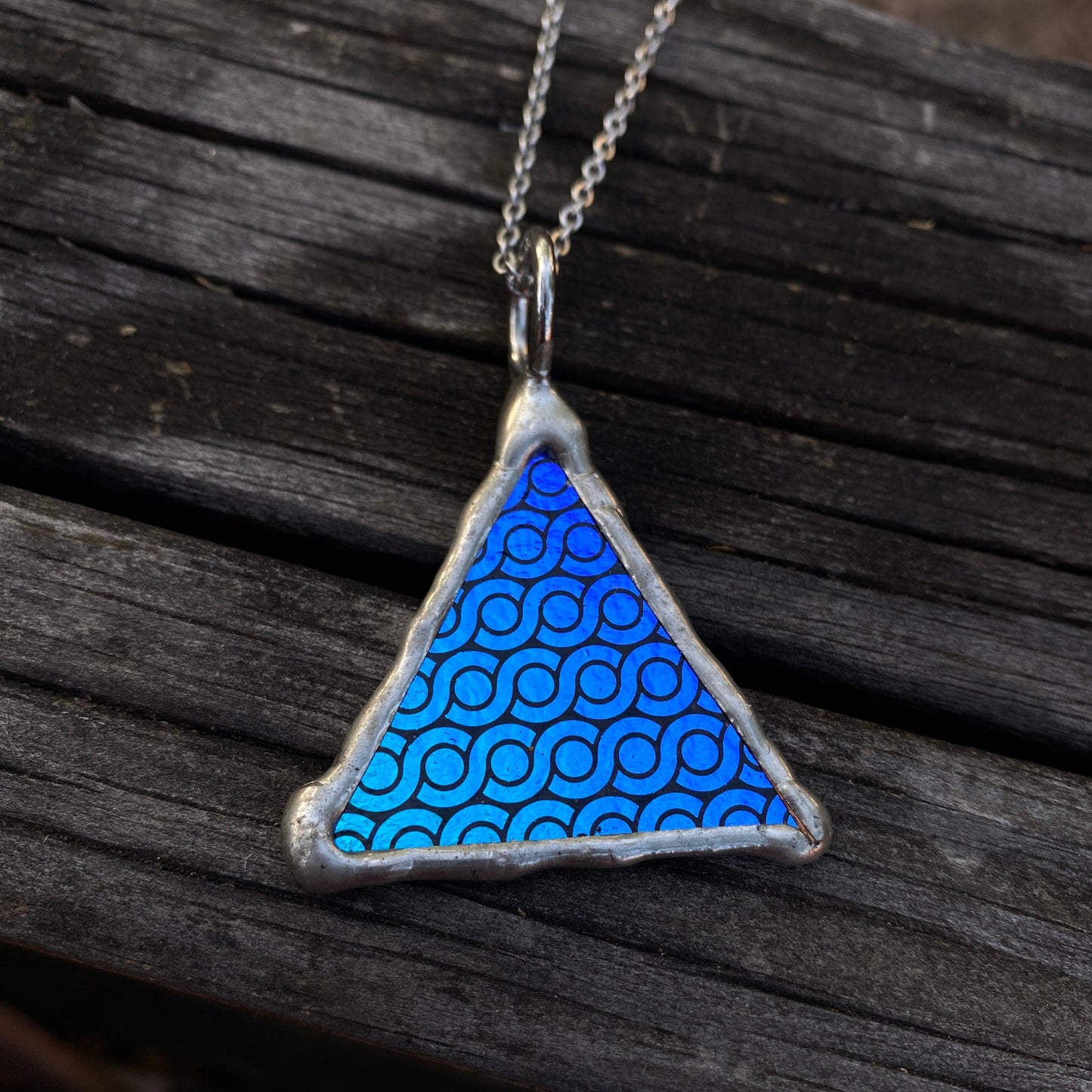 Fractal Pyramid | Dichroic Pendant Necklace