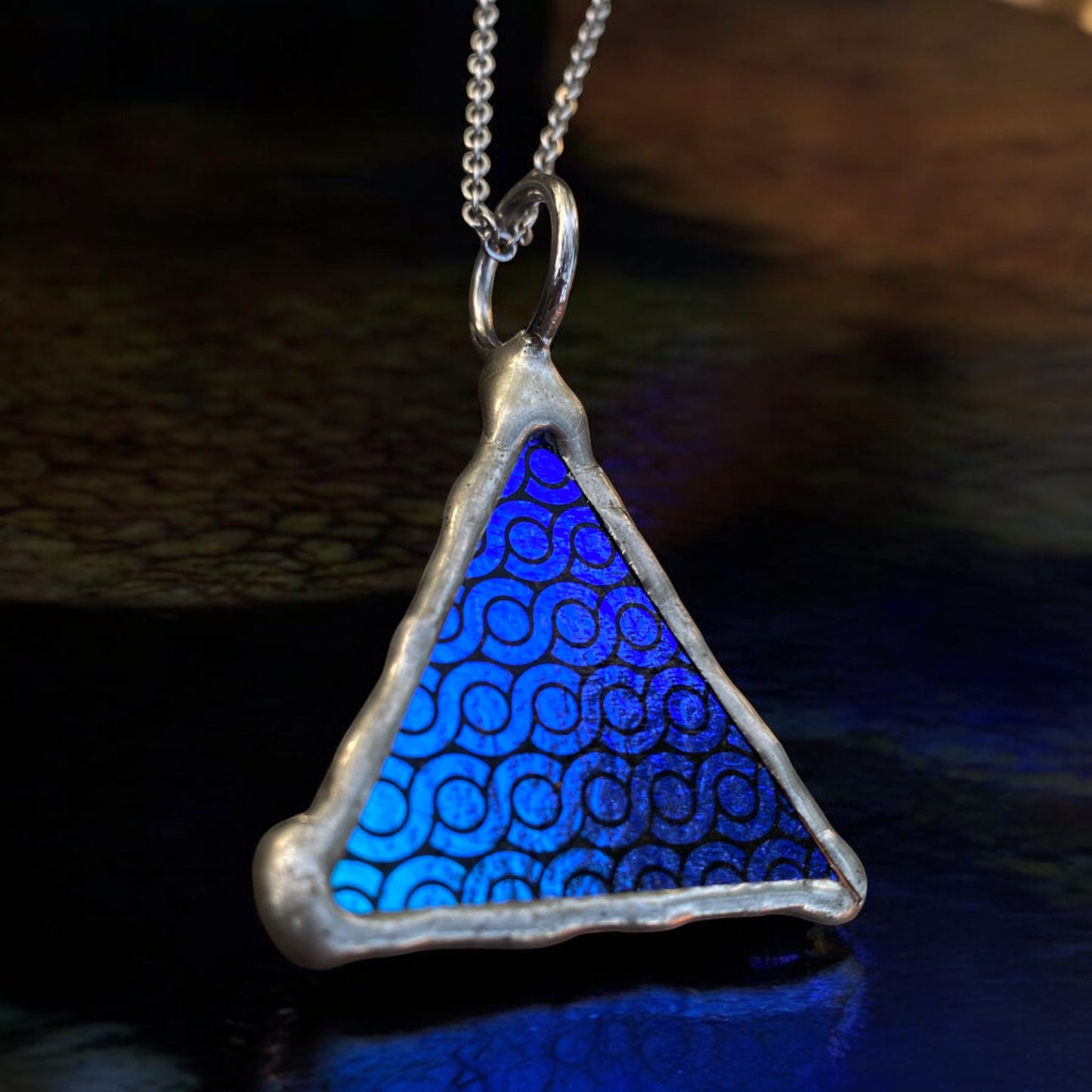 Fractal Pyramid | Dichroic Pendant Necklace