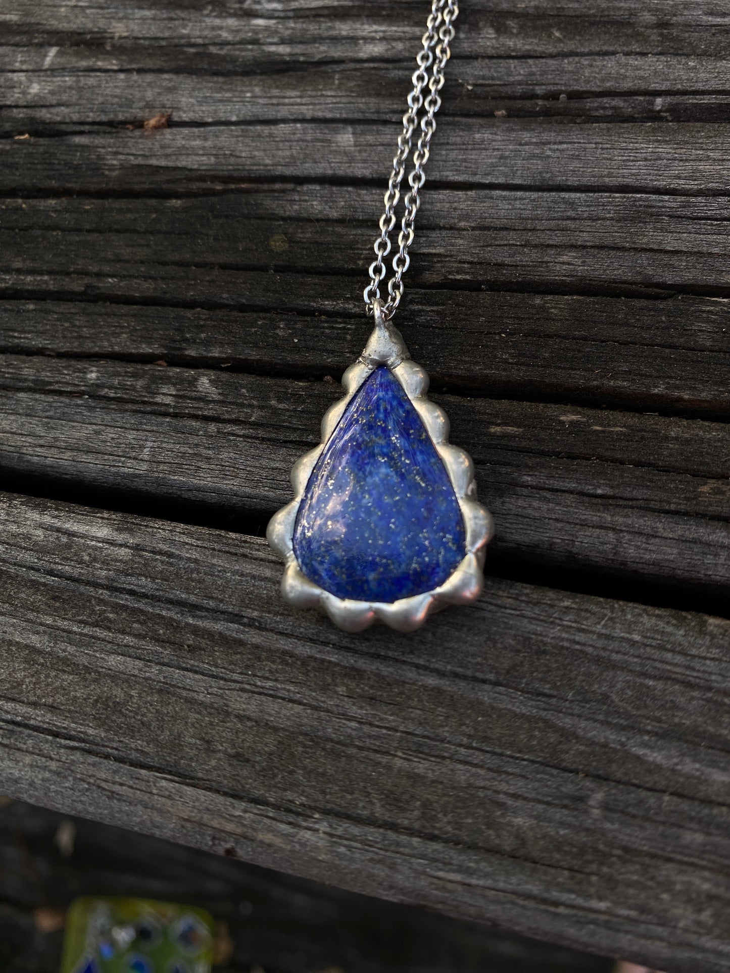 Lapis Teardrop Necklace