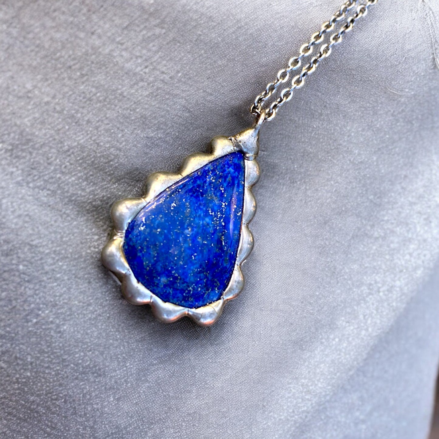 Lapis Teardrop Necklace