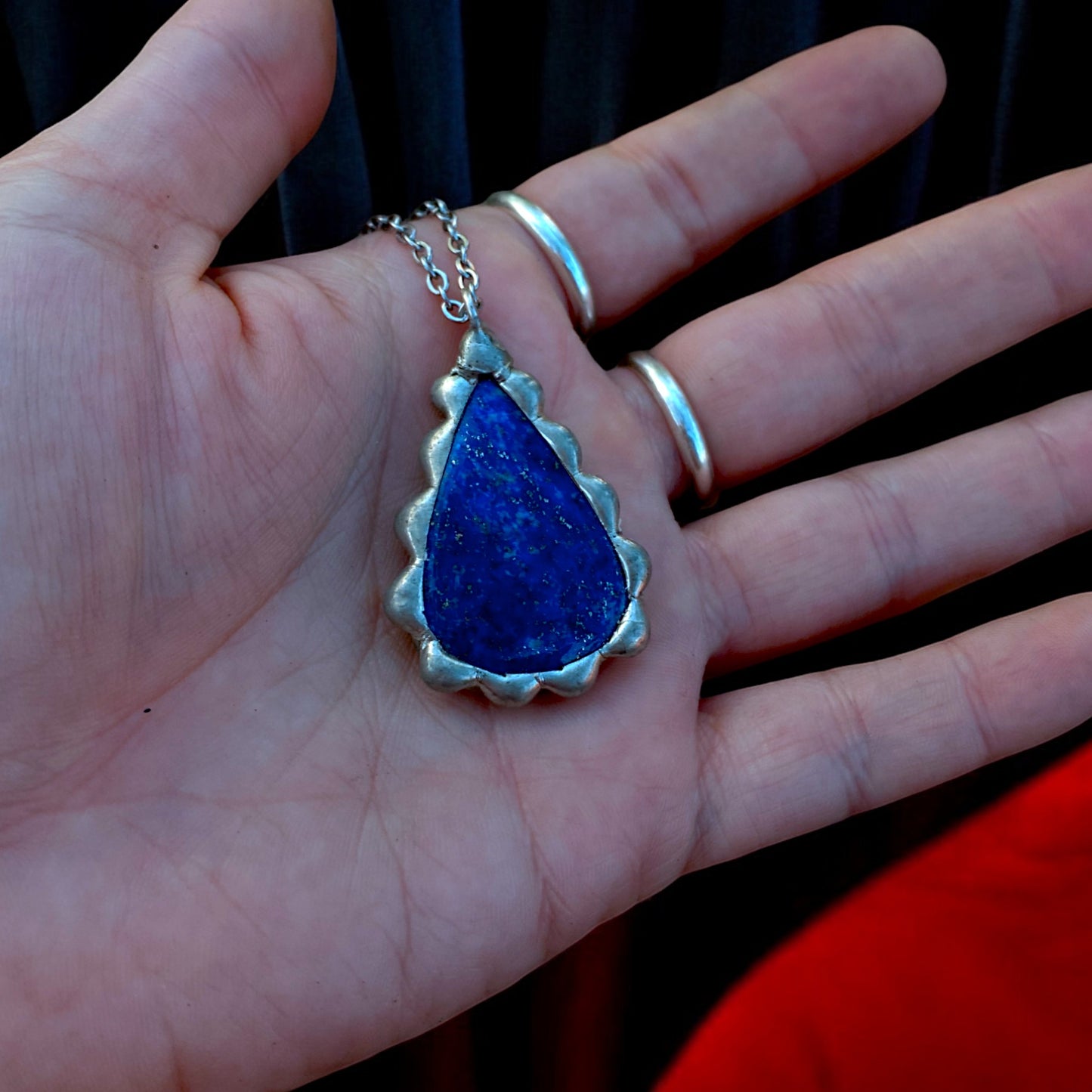 Lapis Teardrop Necklace