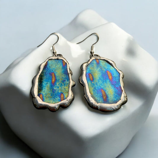 Peacock Big Portals | Stained Glass Earrings