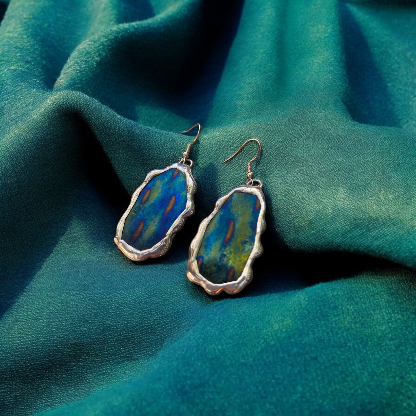 Peacock Big Portals | Stained Glass Earrings