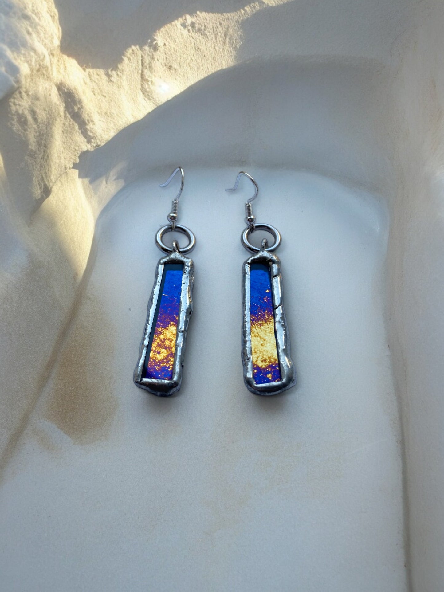 Celestial Star Portals | Stained Glass Earrings