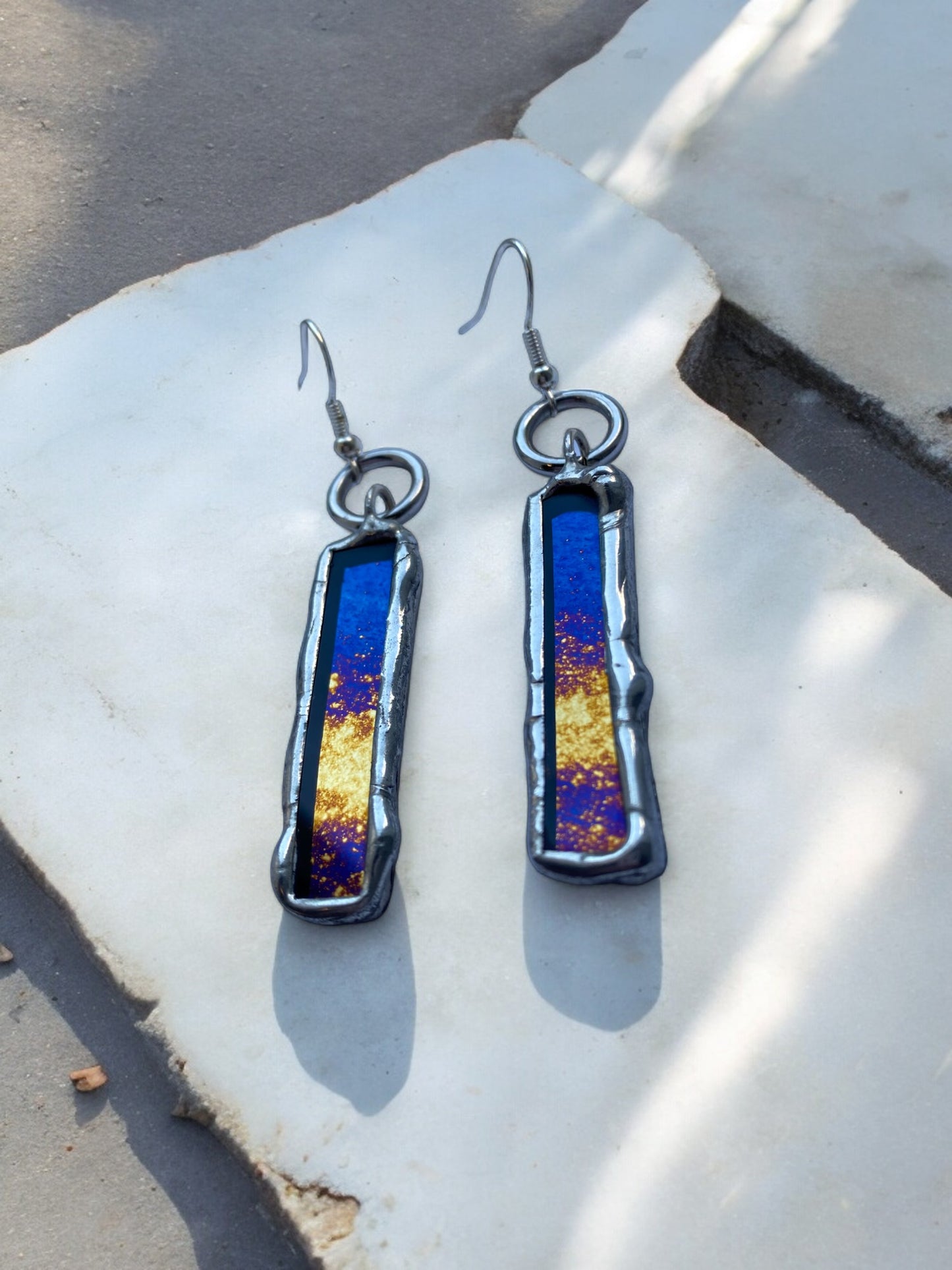 Milky Way Portals | Stained Glass Earrings