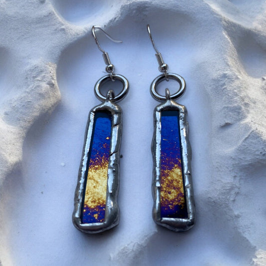 Celestial Star Portals | Stained Glass Earrings