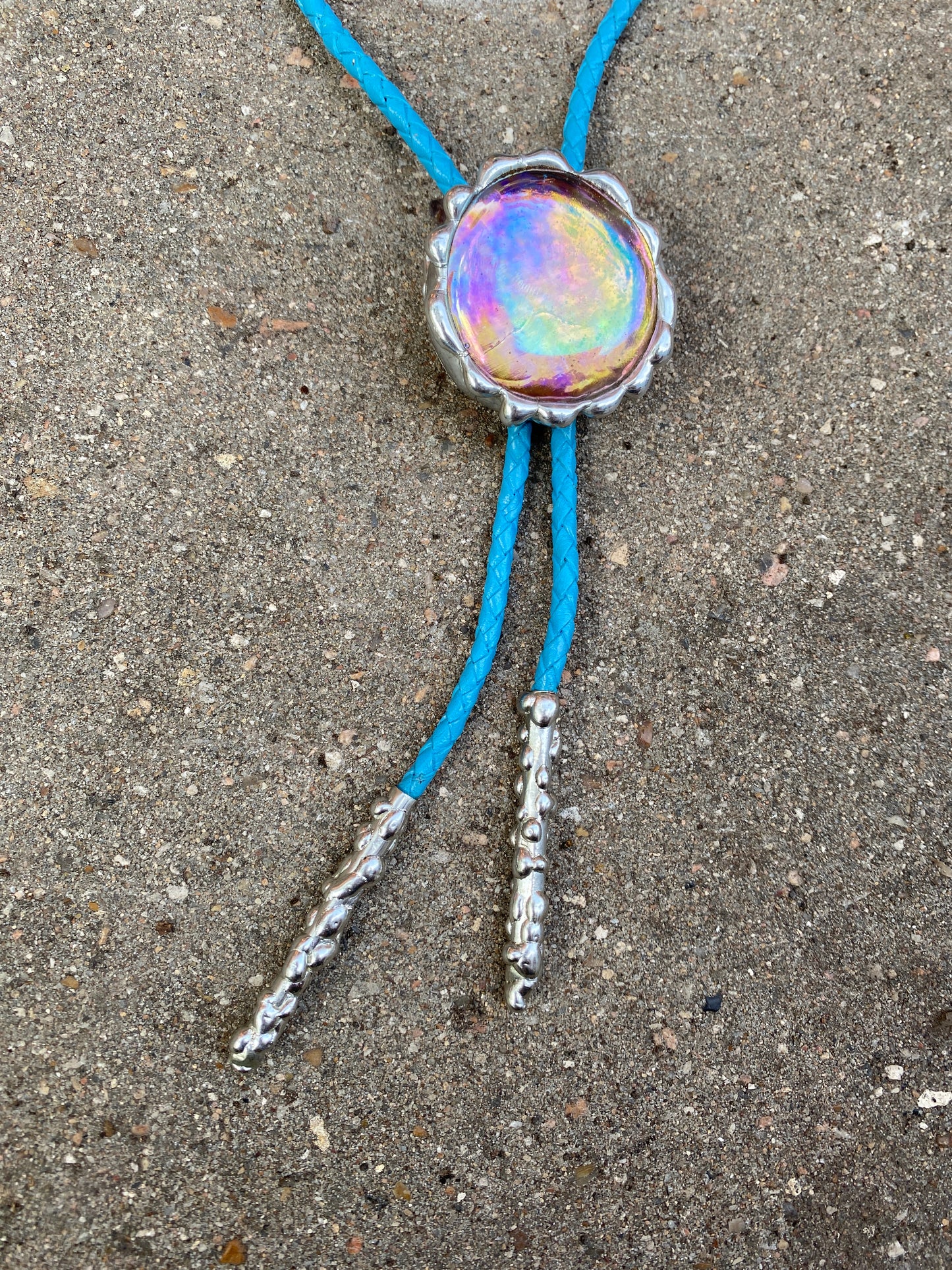 Angel Realm Stained Glass Bolo Tie