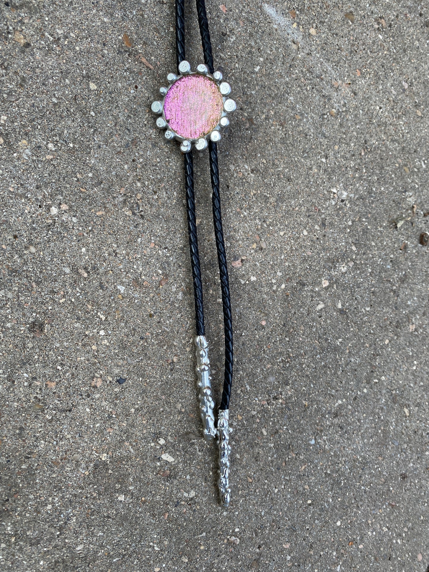 Celestia Fused Glass Bolo Tie