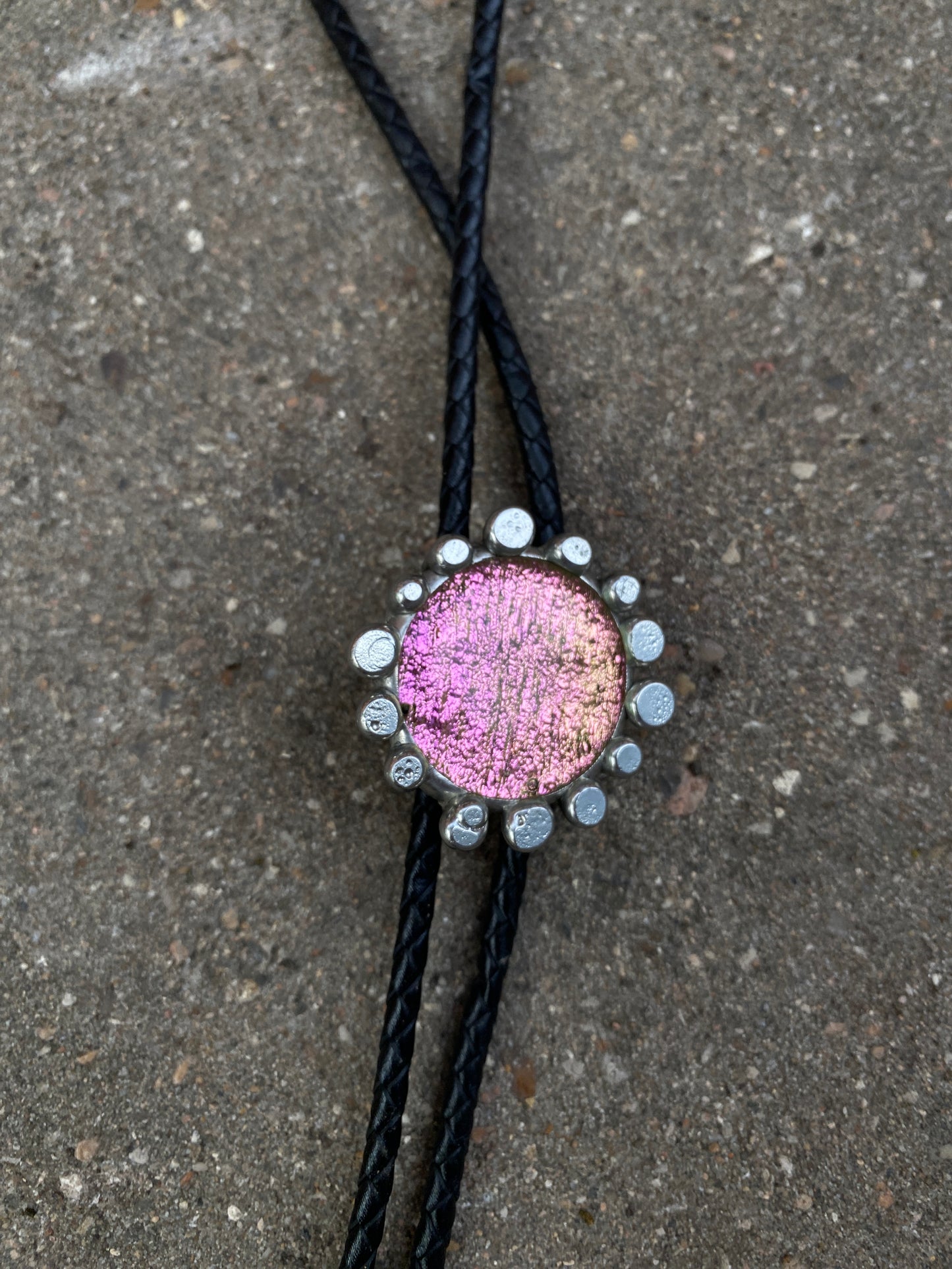 Celestia Fused Glass Bolo Tie